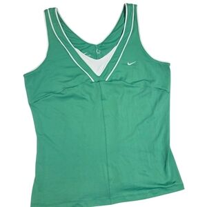 Nike Women's V-Neck Green Tank Top
